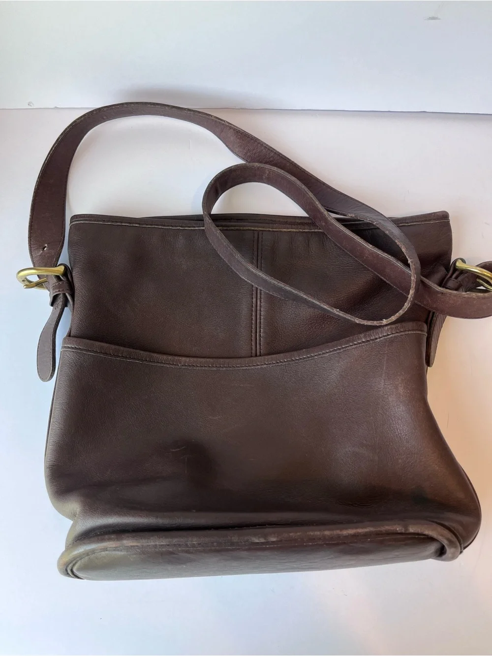 Vintage Coach Bleeker Bucket Bag Brown Leather